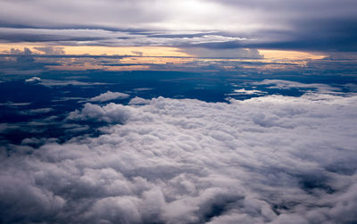 Aerial view of cloudscape