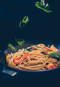 Close-up of noodles in bowl