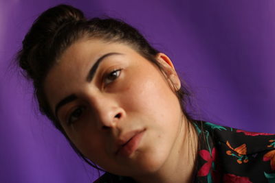 Portrait of beautiful woman looking away