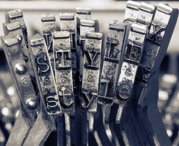 High angle view of computer keyboard