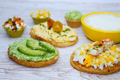 Close-up of food on table