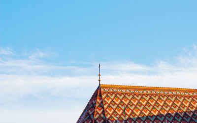 St. matthias church with colorful tile roof in budapest. one of the main temple in hungary.