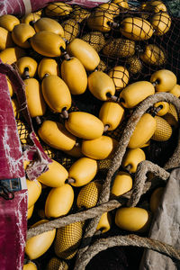 High angle view of fruits for sale in market