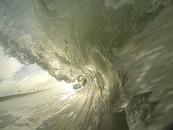 Water splashing on rocks