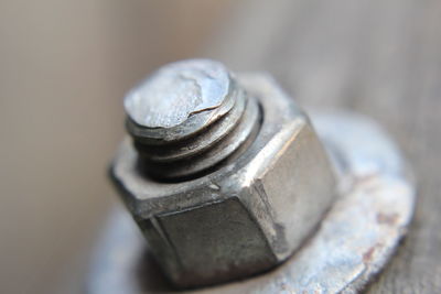 Close-up of nut and bolt