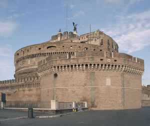 Low angle view of historical building against sky