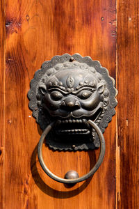 Close-up of door knocker