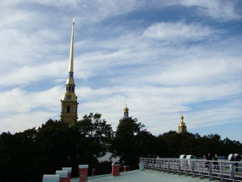 View of building against cloudy sky