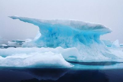 Scenic view of frozen lake