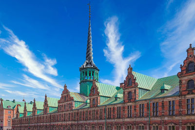 Low angle view of buildings against sky