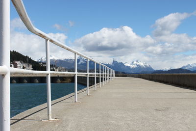 Bridge over water against sky