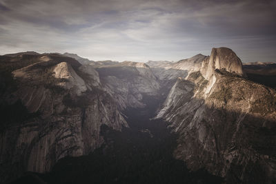 Half dome at sunset from glacier point