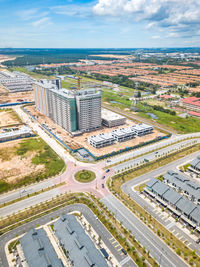 High angle view of cityscape