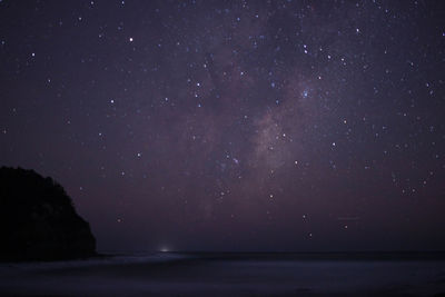 Scenic view of star field against star field