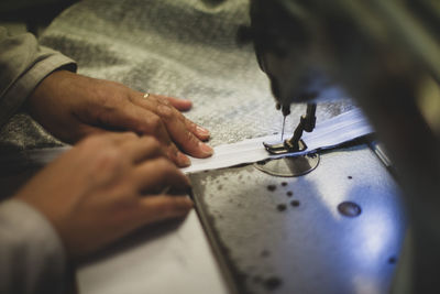 Close-up of man working