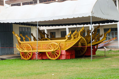 View of carousel at amusement park