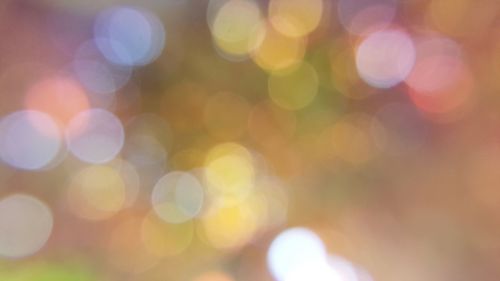 Defocused image of lights