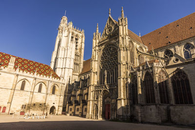 Panoramic view of cathedral against clear sky