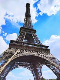 Low angle view of eiffel tower