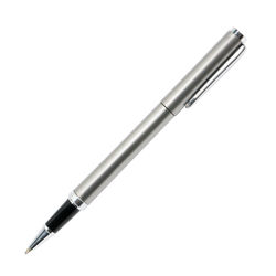 High angle view of pen against white background