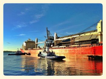 Boats in harbor