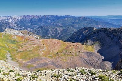 Timpanogos hiking trail landscape views in uinta wasatch cache national forest utah