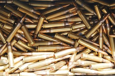 Full frame shot of ammunition