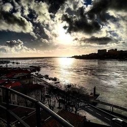 View of cloudy sky over sea