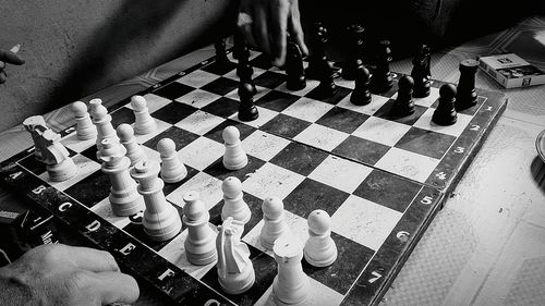 Low section of woman standing on tiled floor
