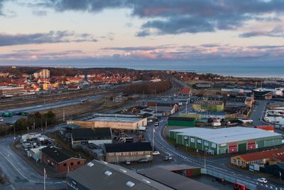 High angle view of cityscape