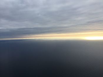 Scenic view of cloudy sky during sunset