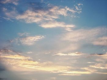 Low angle view of cloudy sky