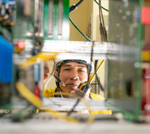 Portrait of man working in industry