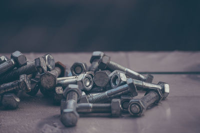 Close-up of nuts and bolts