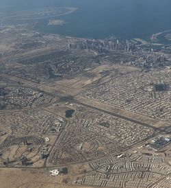 High angle view of land