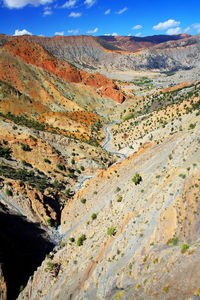 Scenic view of rocky mountains