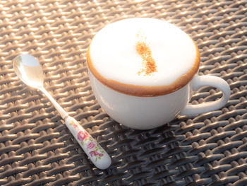 Close-up of coffee on table