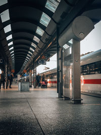 View of railroad station platform