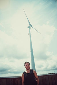 Portrait of man against sky