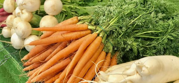 Close-up of vegetables in market