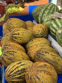 Close-up of fruits for sale in market in alacati 