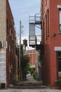 Street in city against sky