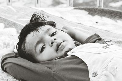 Close-up portrait of boy