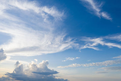 Low angle view of clouds in sky