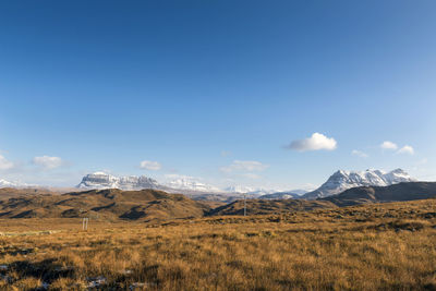 Distance view of cul mor in highlands of scotland