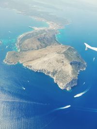 Aerial view of island