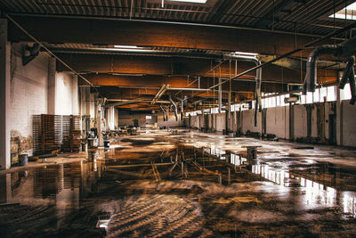 Interior of abandoned building