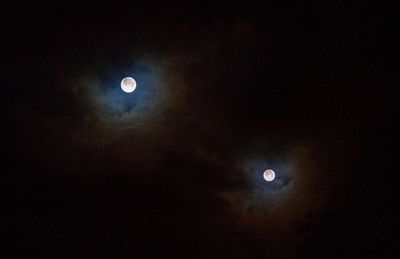 Low angle view of moon in sky