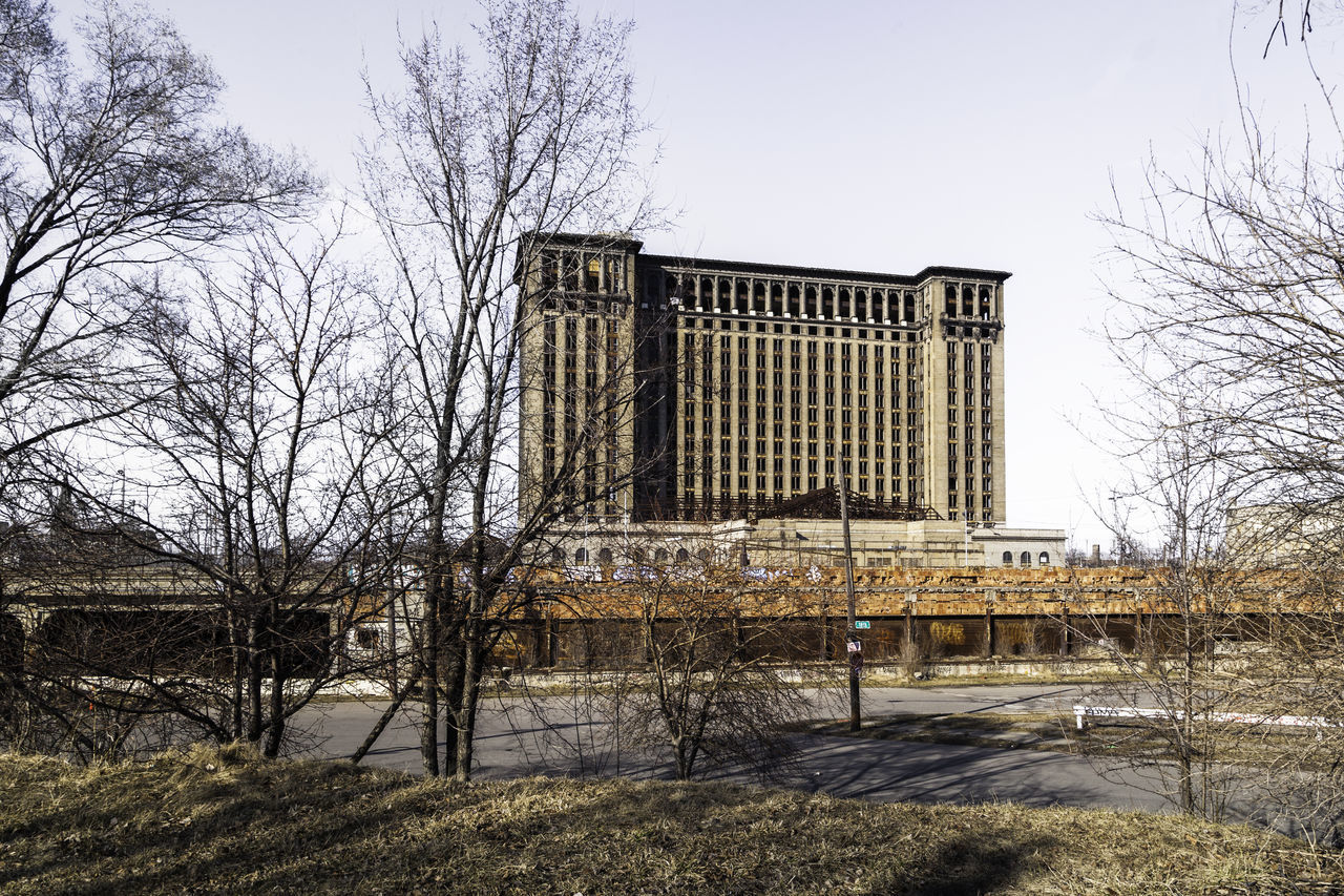 ABANDONED BUILDING AGAINST CLEAR SKY