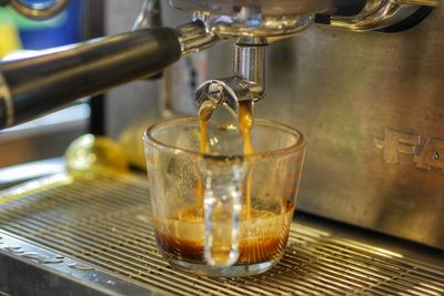 Close-up of coffee on table